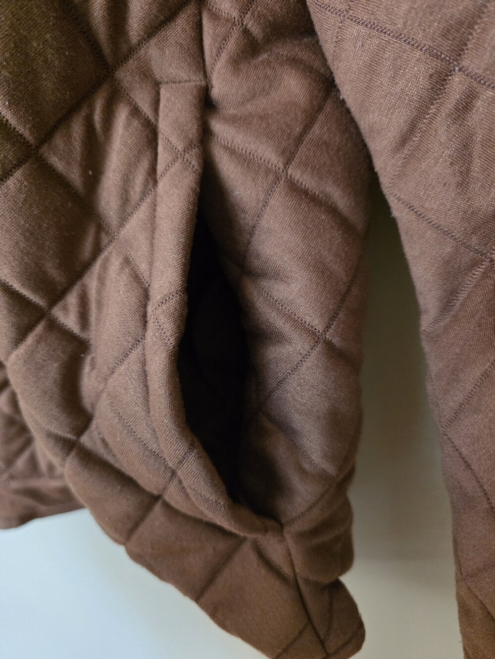 Old Navy Brown Textured Quilted Snap Jacket S Lightweight Pockets Classic Boho - Picture 5 of 10